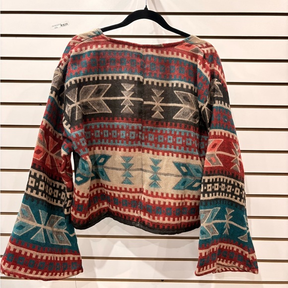 Colorful Geometric Pattern Cardigan - Picture 6 of 13